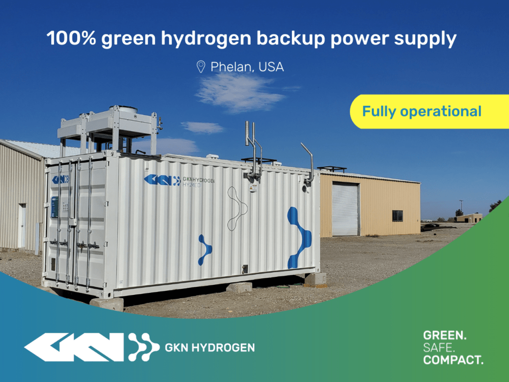 GKN Hydrogen’s HY2Medi energy storage system integrated within the Circle Green Technical Park
